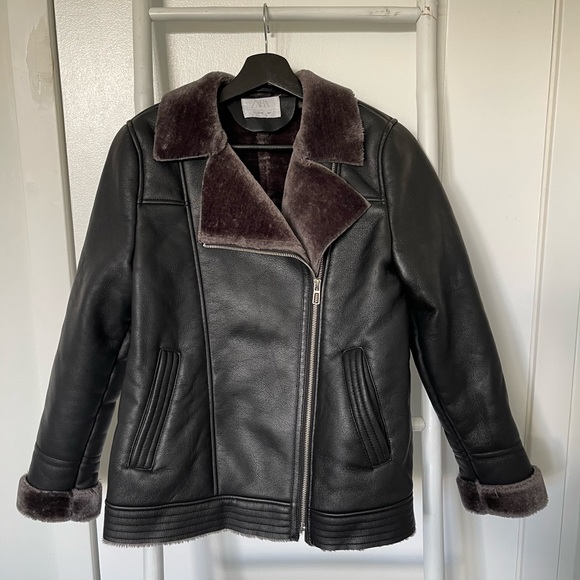 ZARA Girl’s faux-leather jacket - Picture 2 of 3